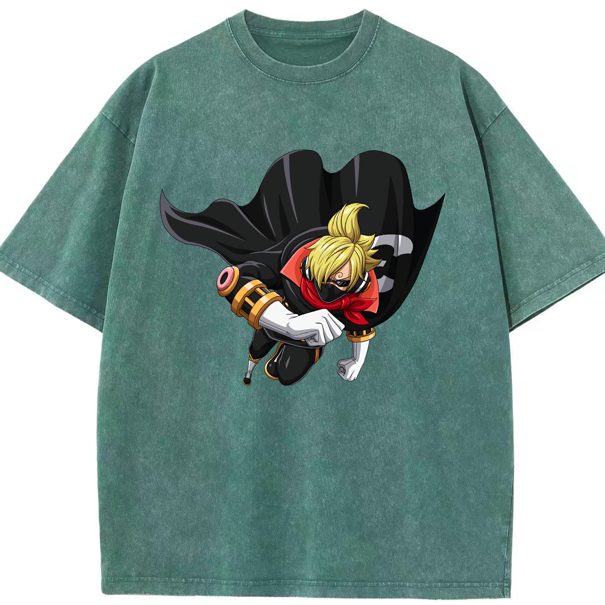 ワンピース サンジ ONE PIECE Sanji 綿100% ヴィンテージ風 半袖Tシャツ（フロントプリント）